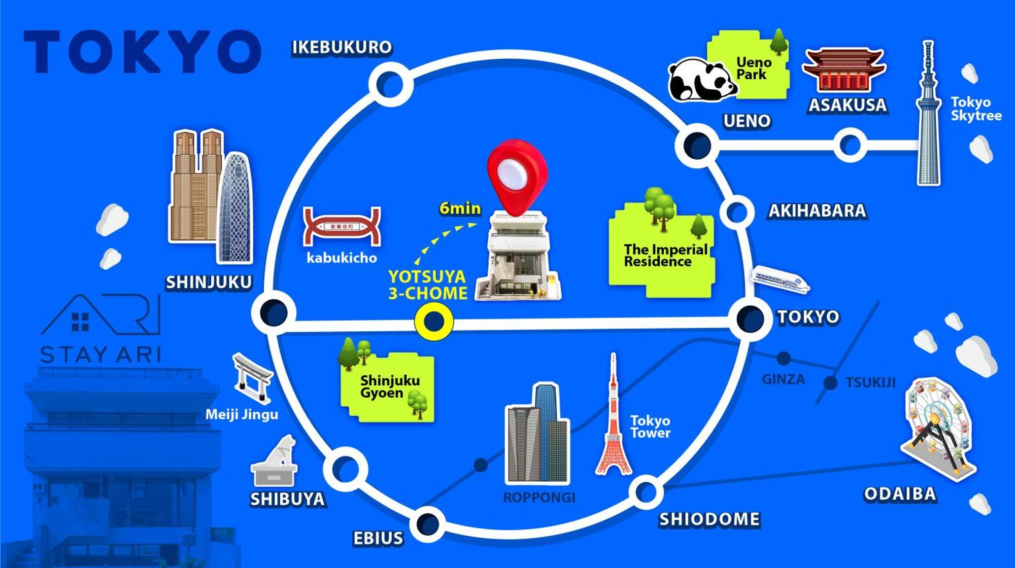 Stay Ari Shinjuku Gyoen 6Min Walk Tokio Buitenkant foto